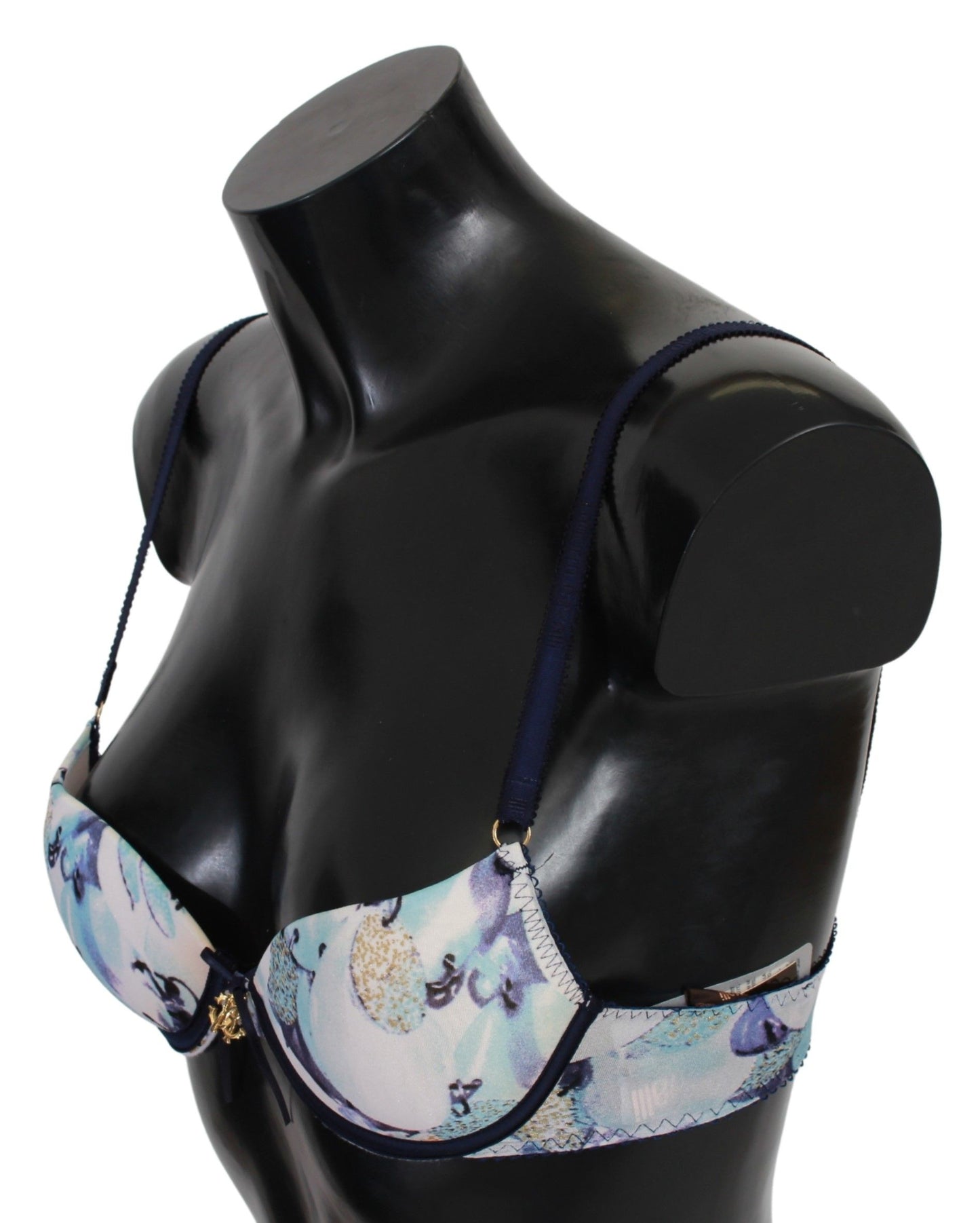Roberto Cavalli Soutien-gorge en nylon bleu imprimé - Lingerie
