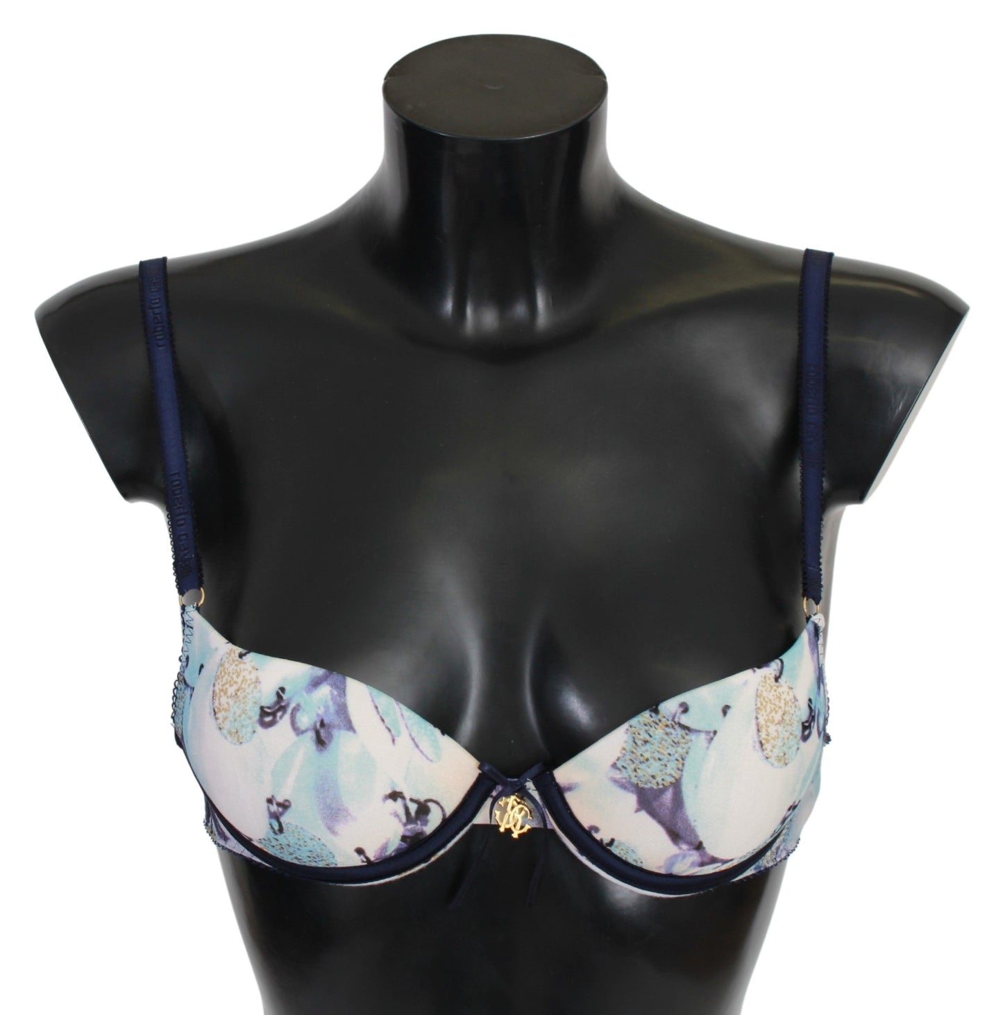 Roberto Cavalli Soutien-gorge en nylon bleu imprimé - Lingerie