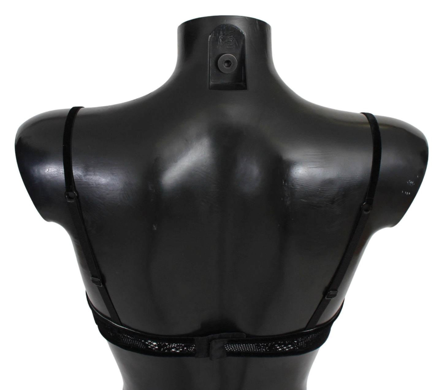Soutien-gorge balconnet en maille noire Ermanno Scervino, sous-vêtements en nylon.