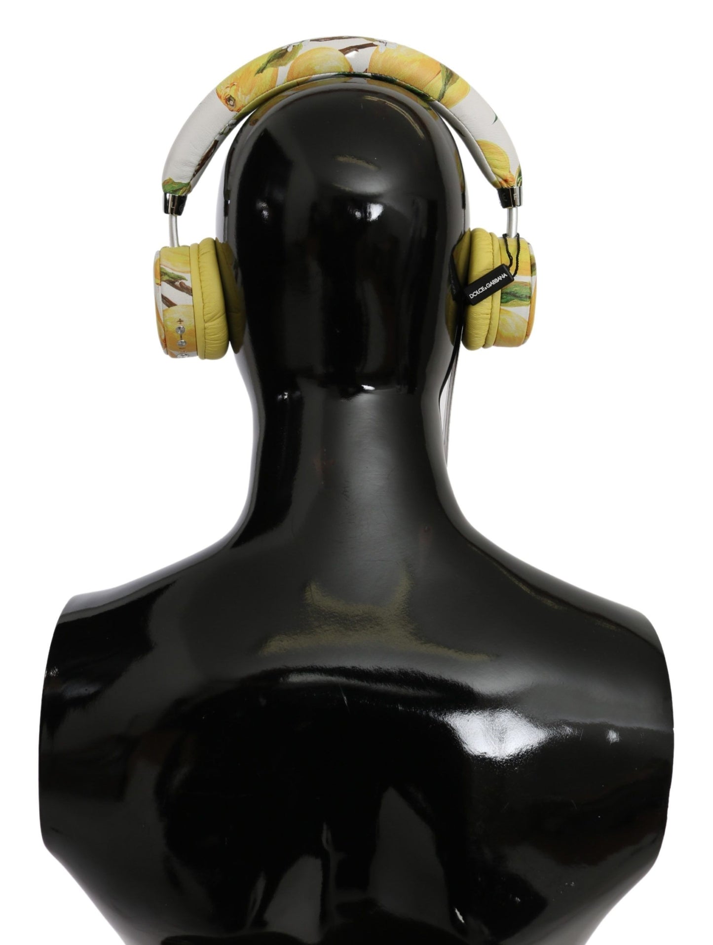 Dolce & Gabbana Wit Geel Citroen Print Headset Hoofdtelefoon