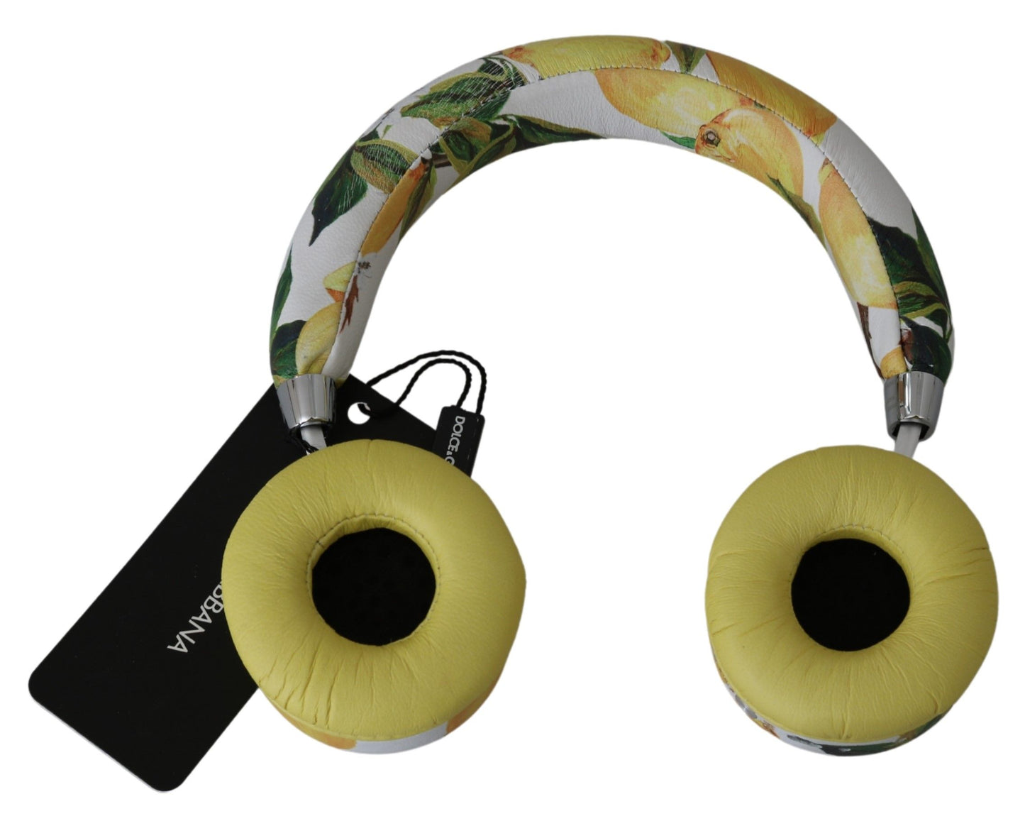 Dolce & Gabbana Wit Geel Citroen Print Headset Hoofdtelefoon