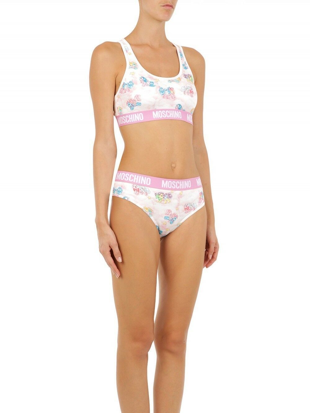 Pyjama deux pièces blanc Moschino, bikini My Little Pony