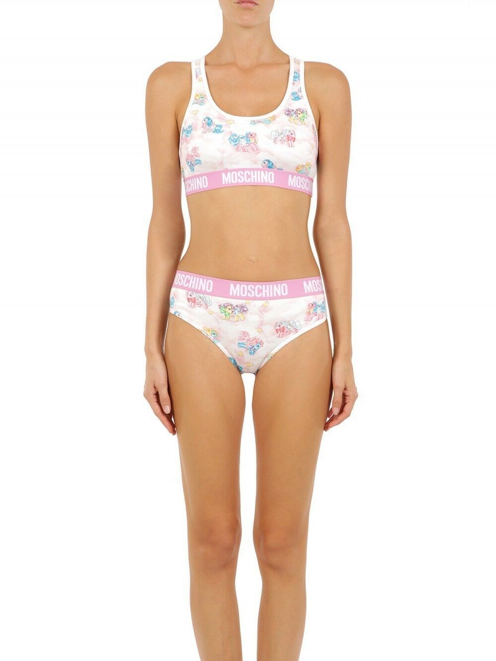 Pyjama deux pièces blanc Moschino, bikini My Little Pony