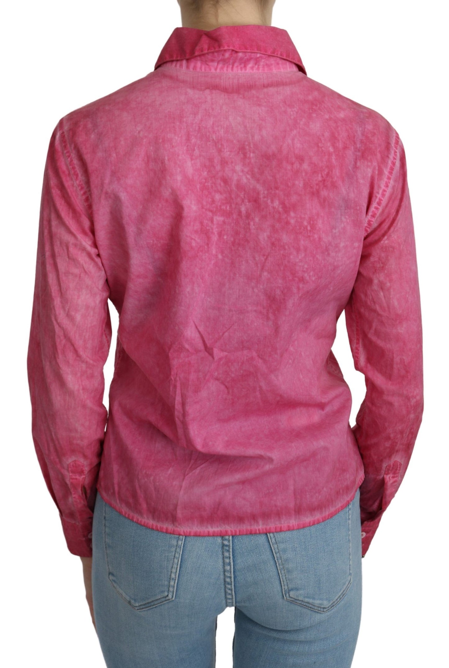 Blouse chemise à manches longues à col rose d'Ermanno Scervino