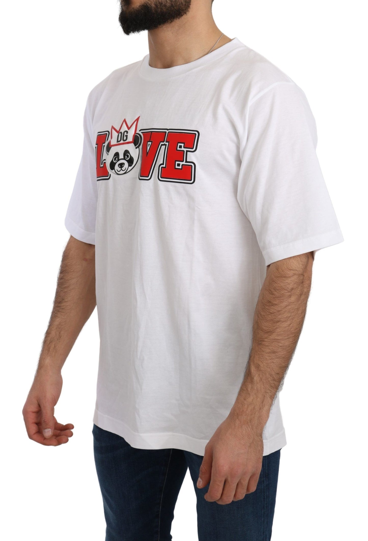 T-shirt blanc Dolce & Gabbana avec imprimé Panda Love