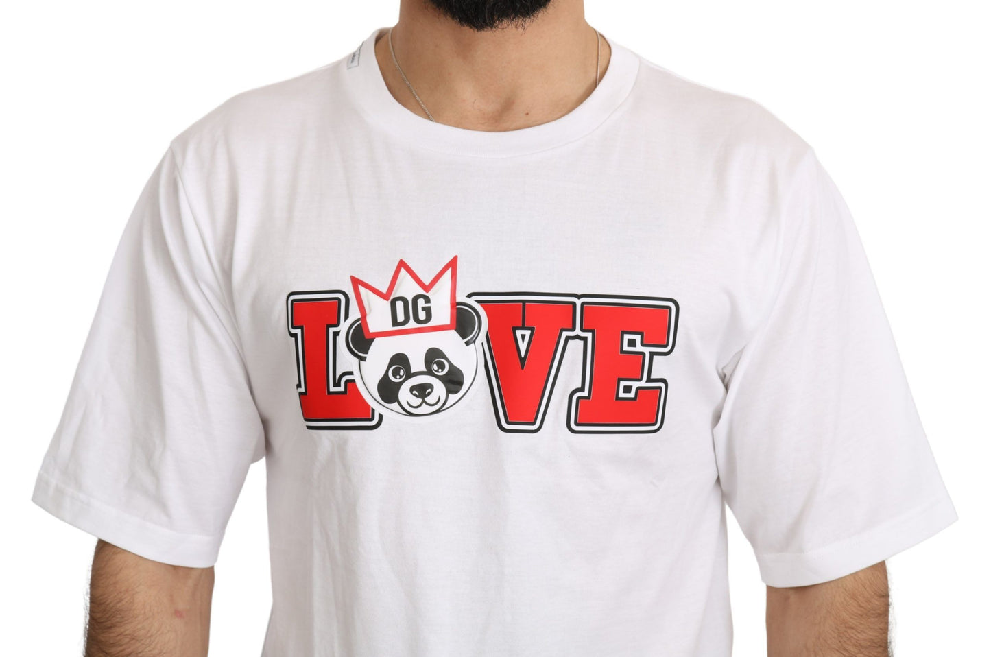 T-shirt blanc Dolce & Gabbana avec imprimé Panda Love
