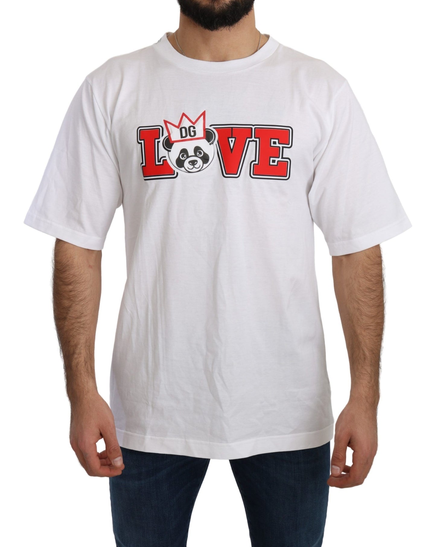 T-shirt blanc Dolce & Gabbana avec imprimé Panda Love
