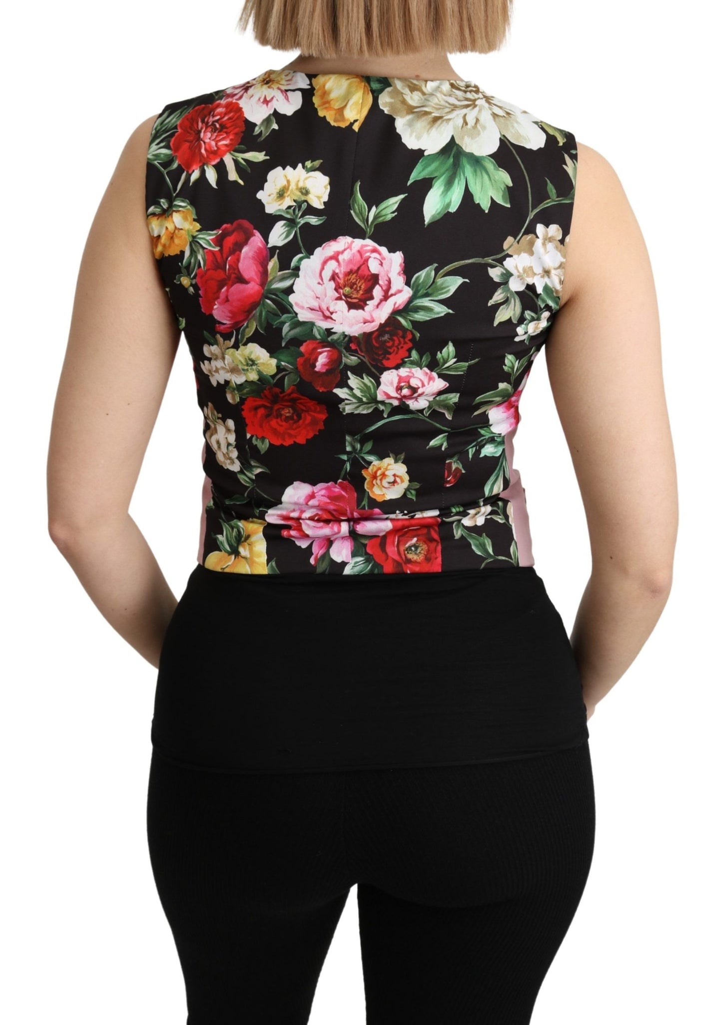 Dolce & Gabbana Roze Mouwloze Ceintuurvest van Katoen