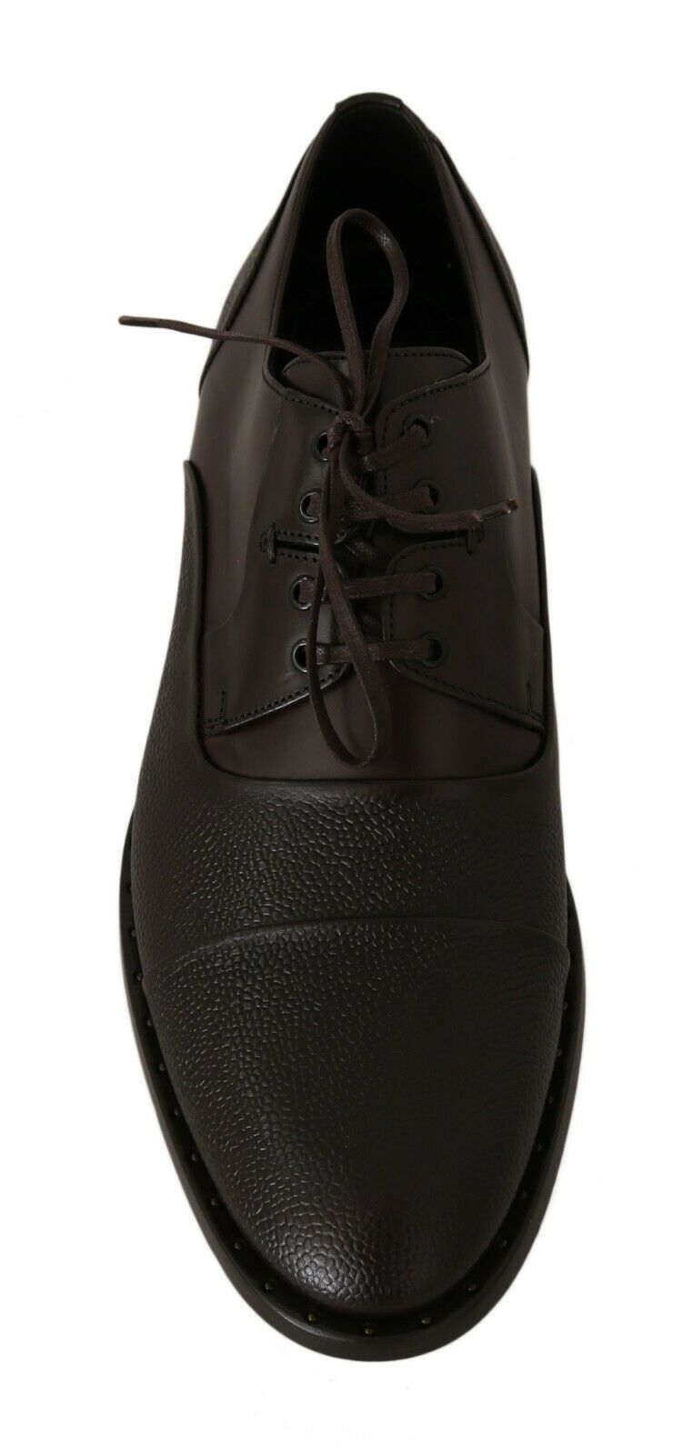 Chaussures homme Dolce & Gabbana en cuir marron, à lacets.