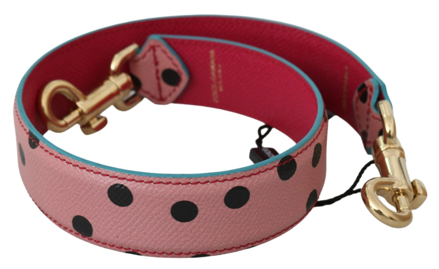 Bandoulière en cuir à pois roses Dolce & Gabbana