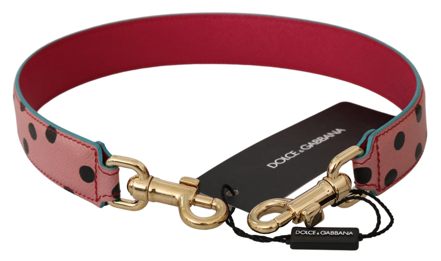Bandoulière en cuir à pois roses Dolce & Gabbana