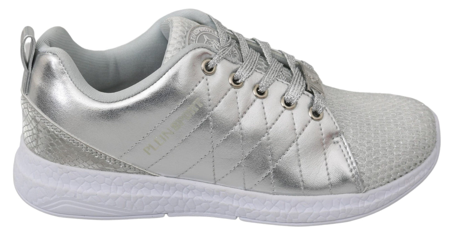 Sneakers Gisella en polyester argenté de Philipp Plein