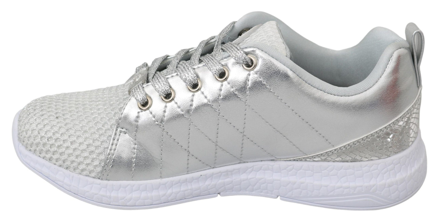 Sneakers Gisella en polyester argenté de Philipp Plein