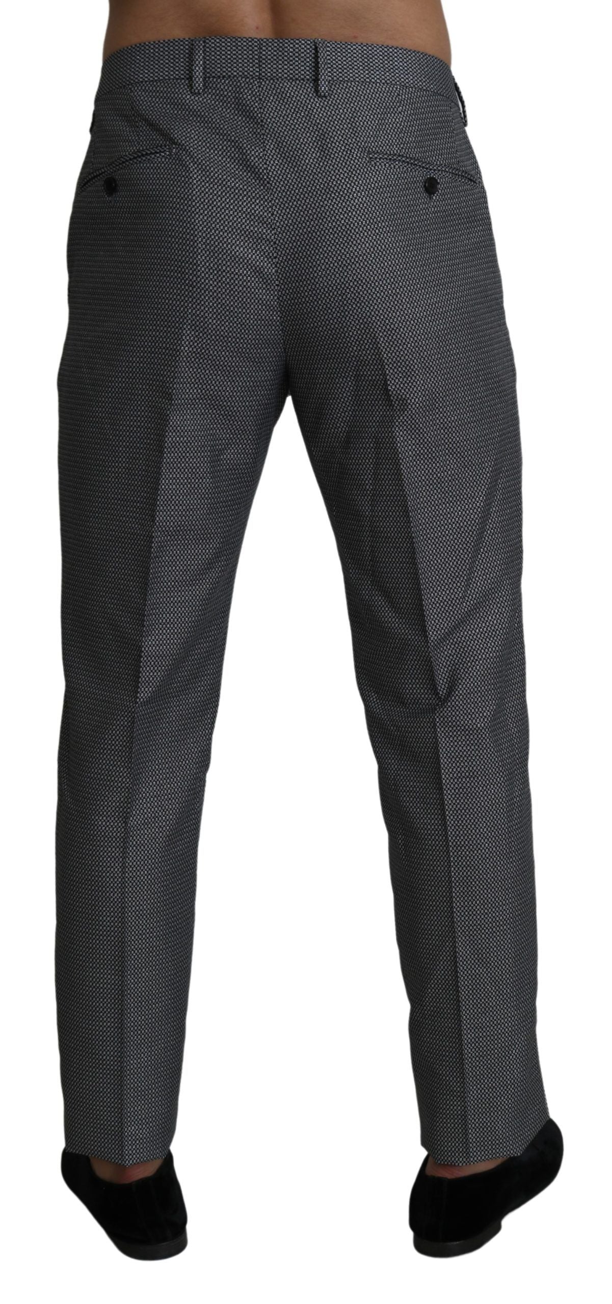 Dolce & Gabbana grijze formele pantalon, smalle pasvorm.