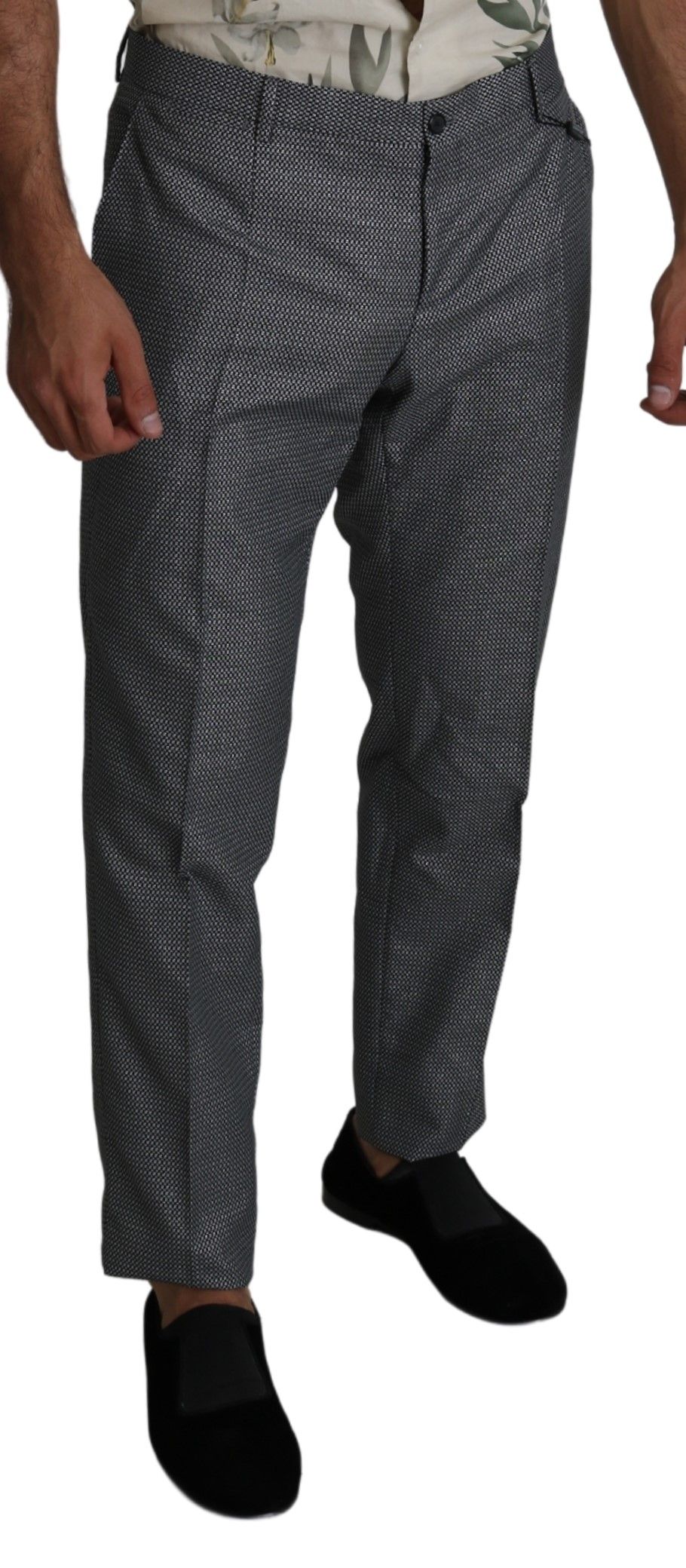 Dolce & Gabbana grijze formele pantalon, smalle pasvorm.