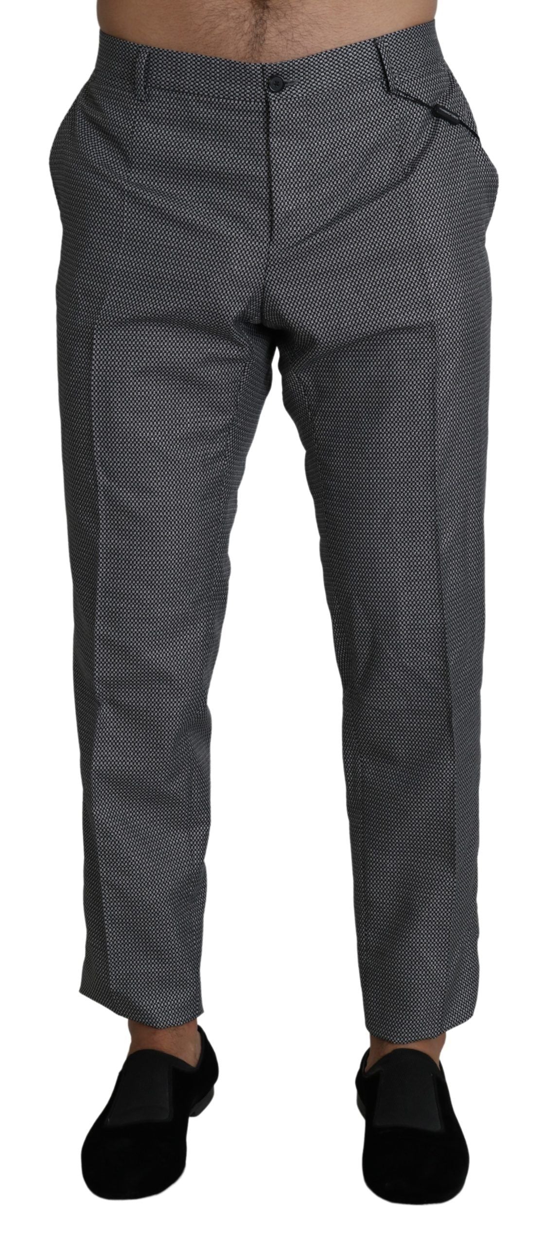 Dolce & Gabbana grijze formele pantalon, smalle pasvorm.