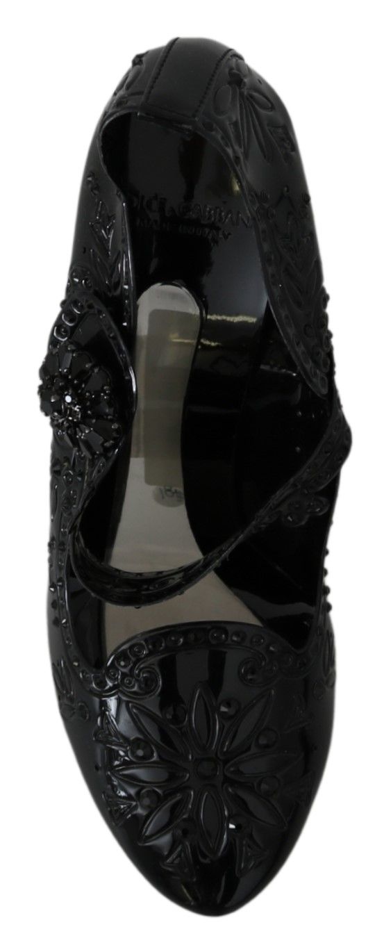 Dolce & Gabbana Zwarte Kristallen CINDERELLA Hakken