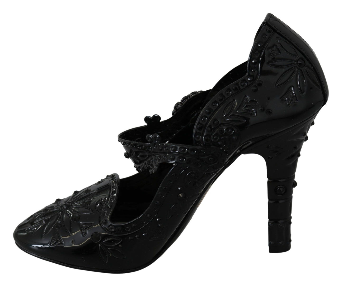 Dolce & Gabbana Zwarte Kristallen CINDERELLA Hakken
