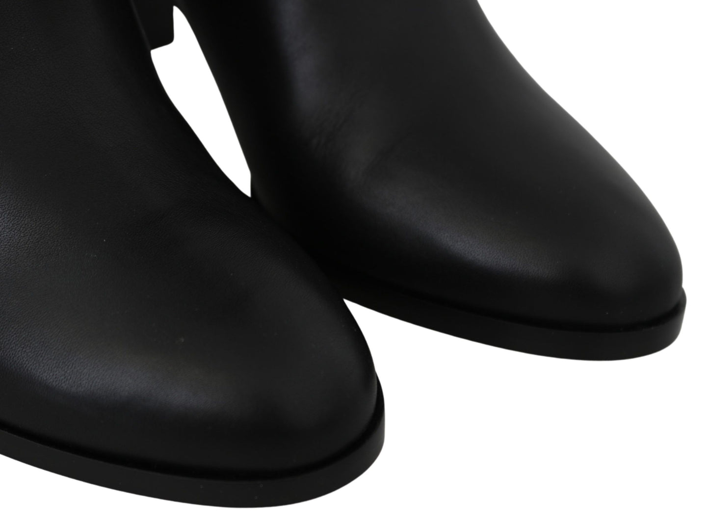Jimmy Choo elegante zwarte leren enkellaarzen met hak