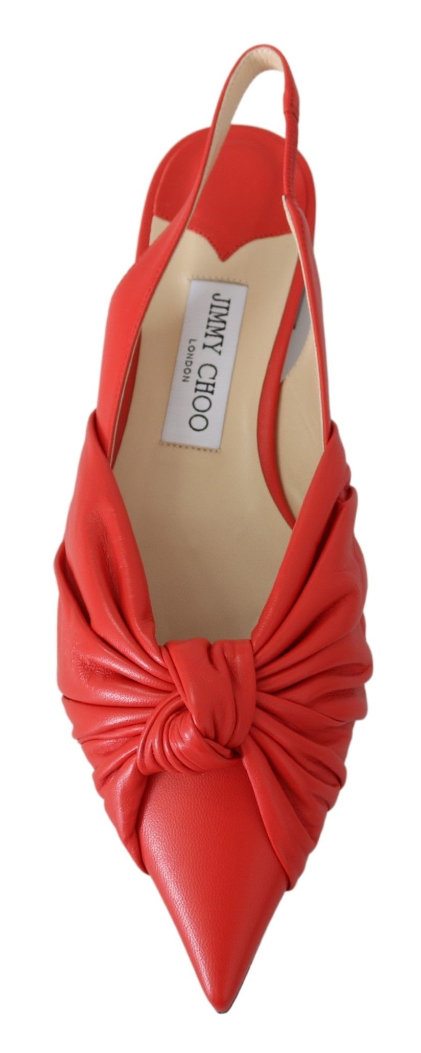 Boutures plates en cuir à bout pointu, rouge, modèle Chic de Jimmy Choo