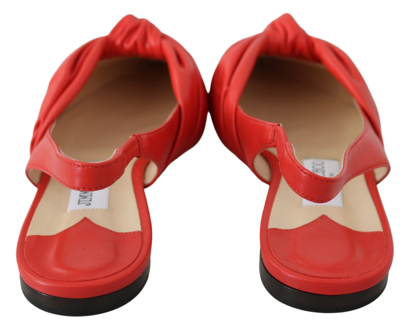 Boutures plates en cuir à bout pointu, rouge, modèle Chic de Jimmy Choo