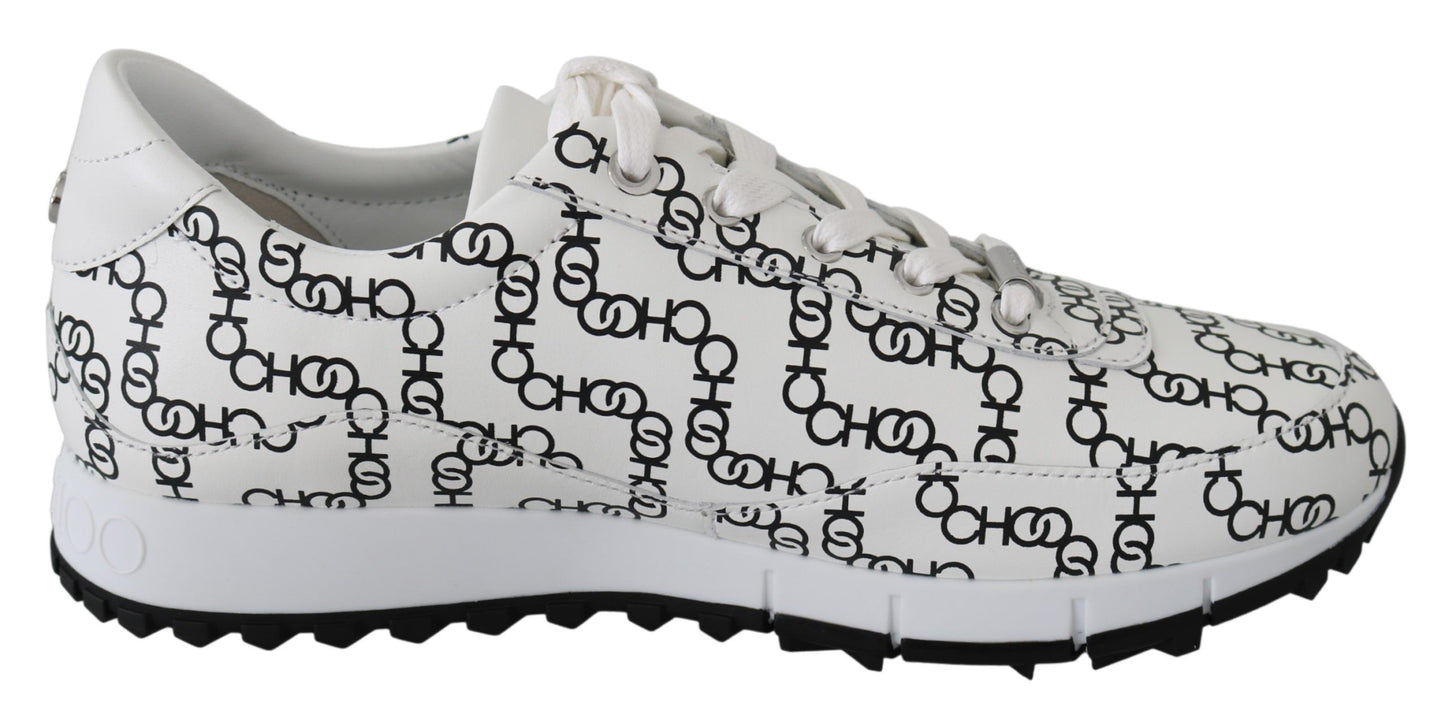 Sneakers en cuir monochrome élégantes de Jimmy Choo