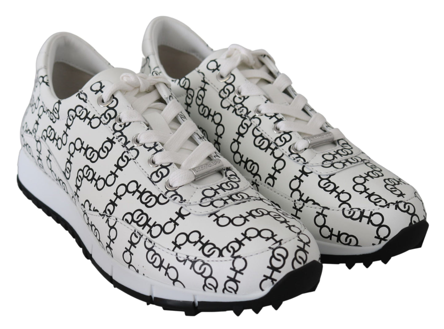 Sneakers en cuir monochrome élégantes de Jimmy Choo