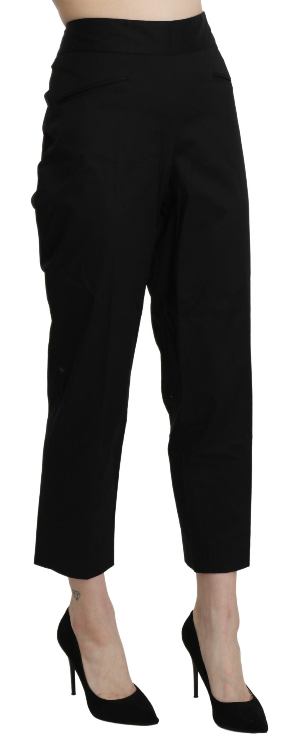 Pantalon-robe droit taille haute noir BENCIVENGA