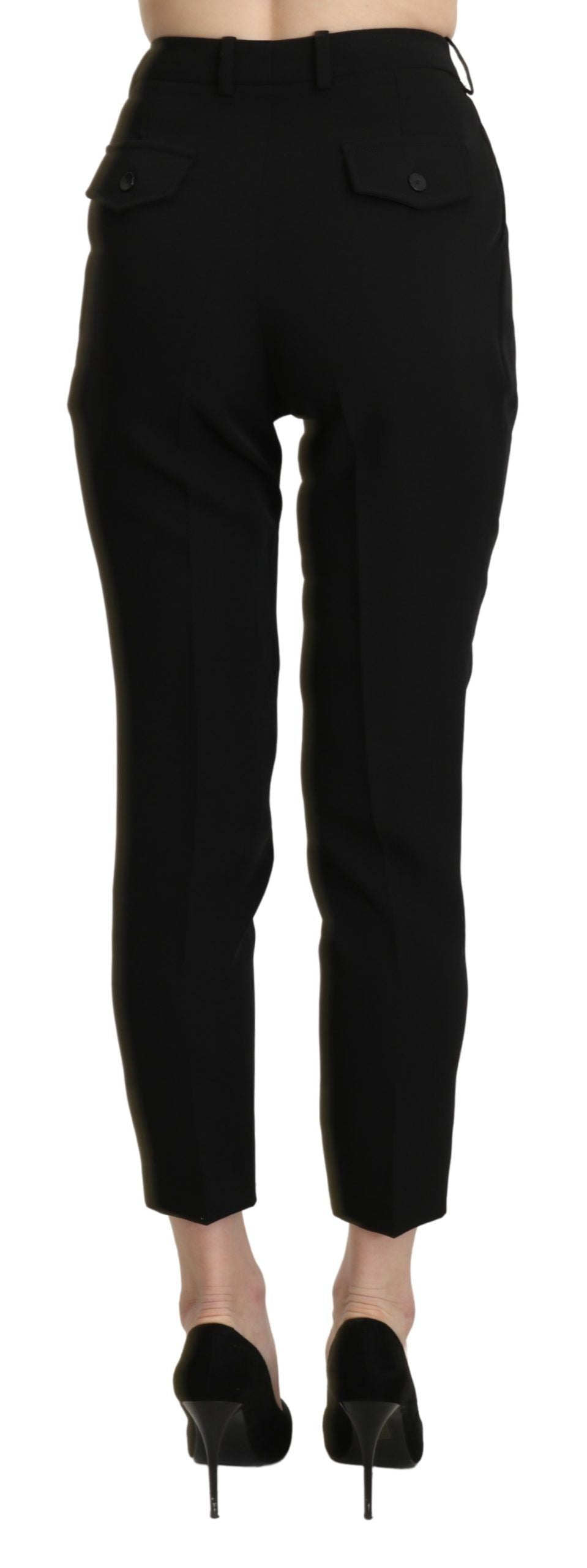 Pantalon-robe crayon noir taille haute et court de BENCIVENGA
