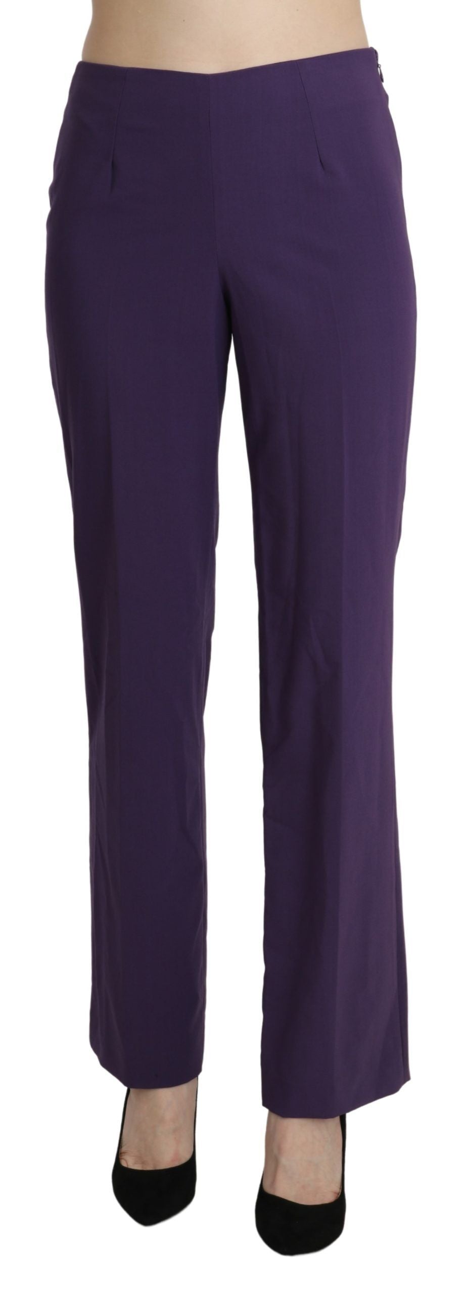 Pantalon-jupette droit taille haute violet de BENCIVENGA