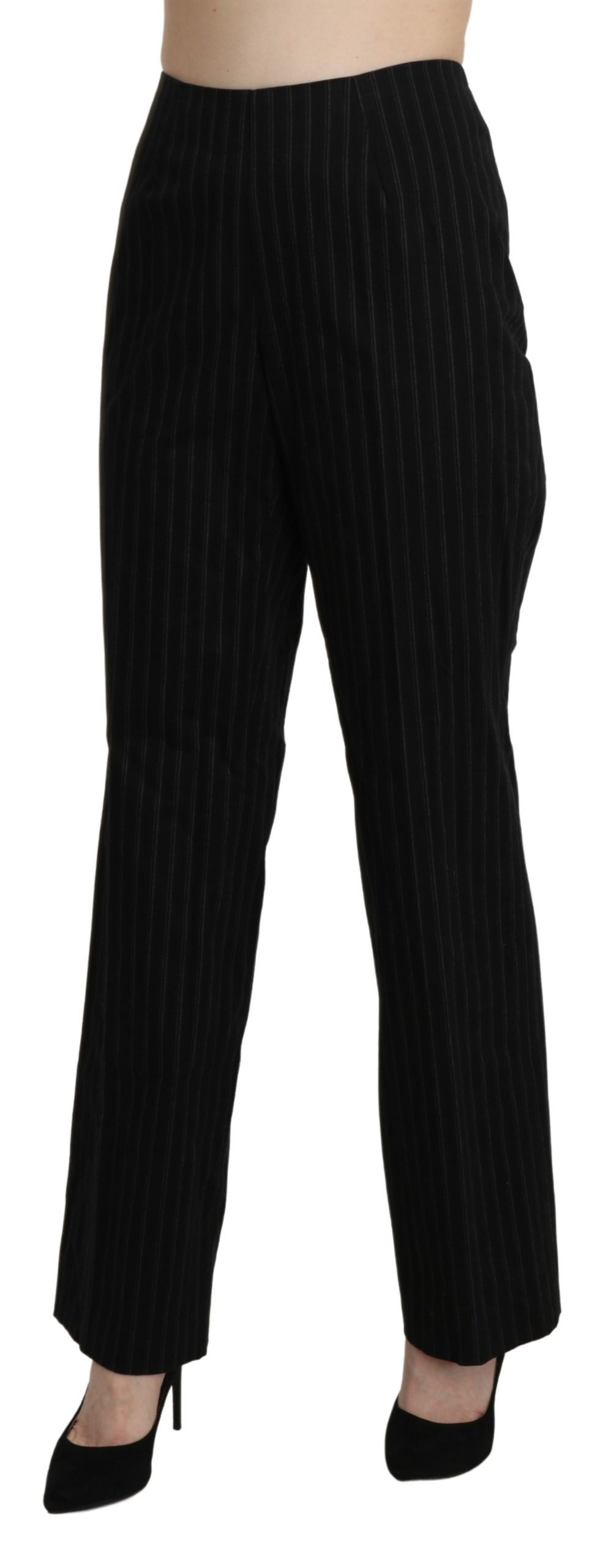 Pantalon-jupette droit noir taille haute de BENCIVENGA