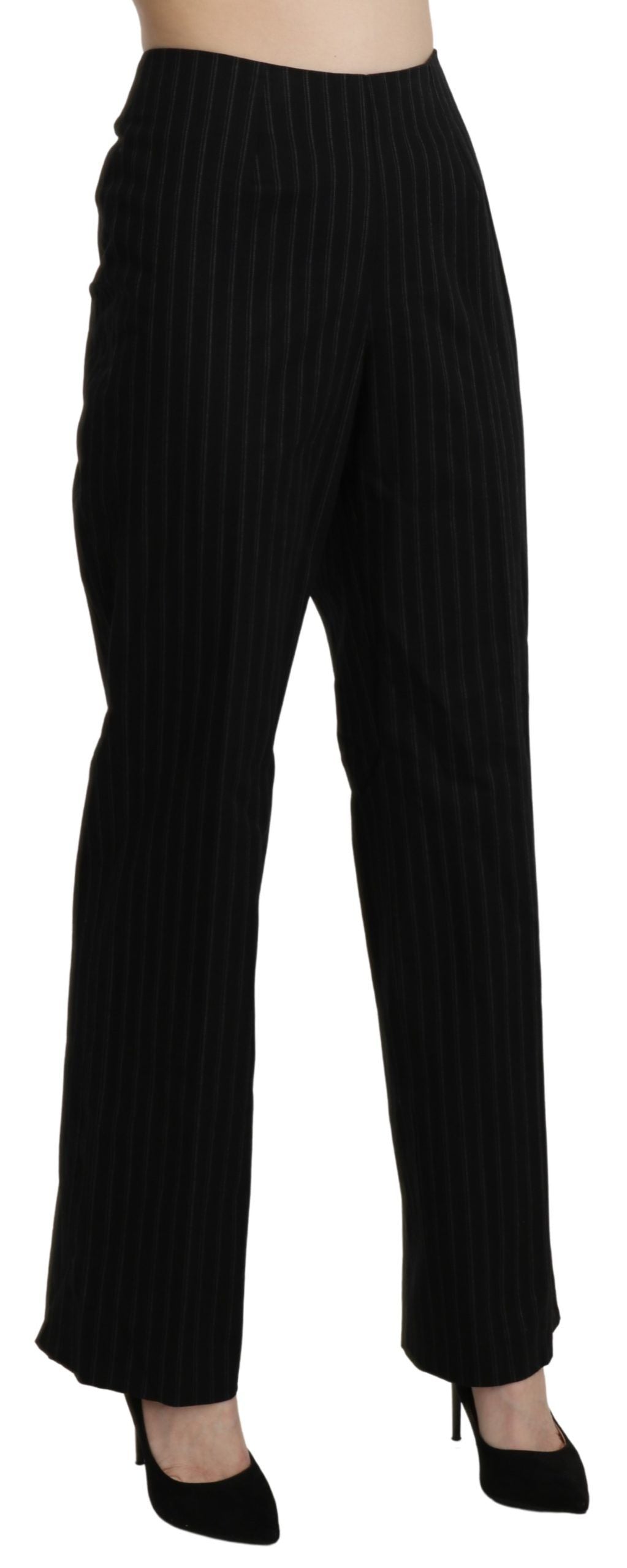 Pantalon-jupette droit noir taille haute de BENCIVENGA