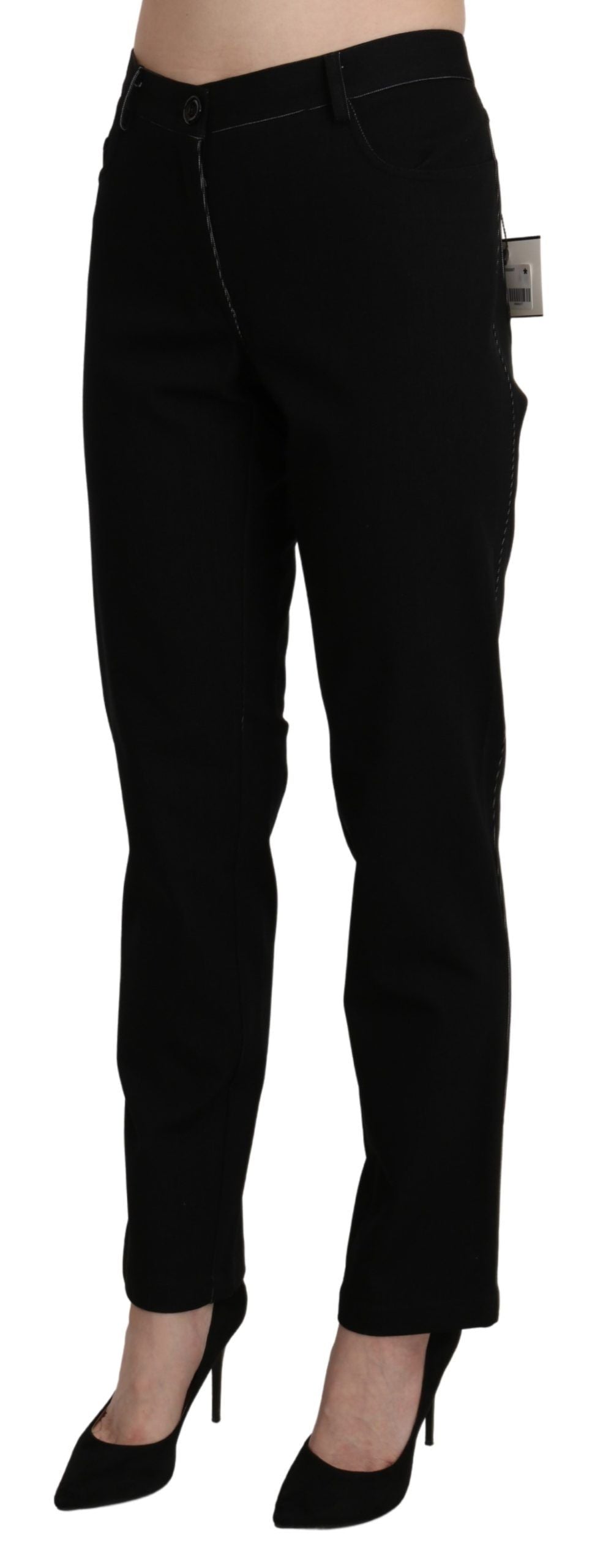 Pantalon de survêtement droit noir taille haute BENCIVENGA
