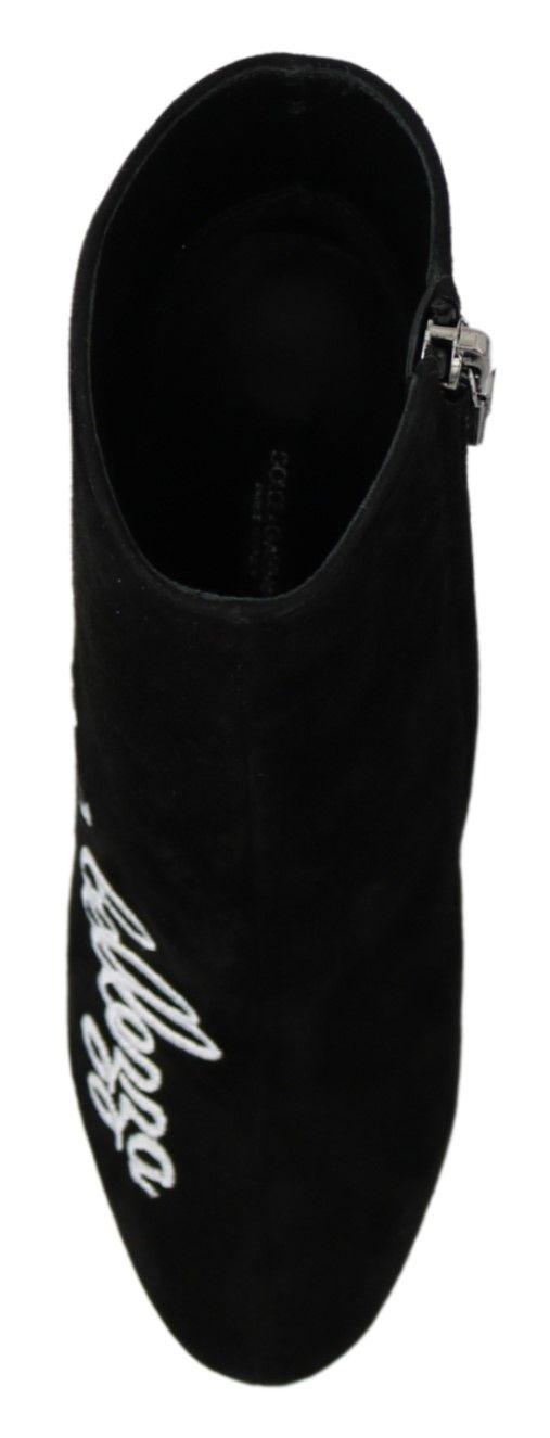 Bottines en daim noir L'Amore E'Bellezza de Dolce & Gabbana
