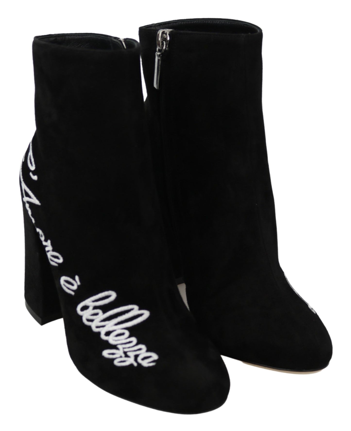 Bottines en daim noir L'Amore E'Bellezza de Dolce & Gabbana