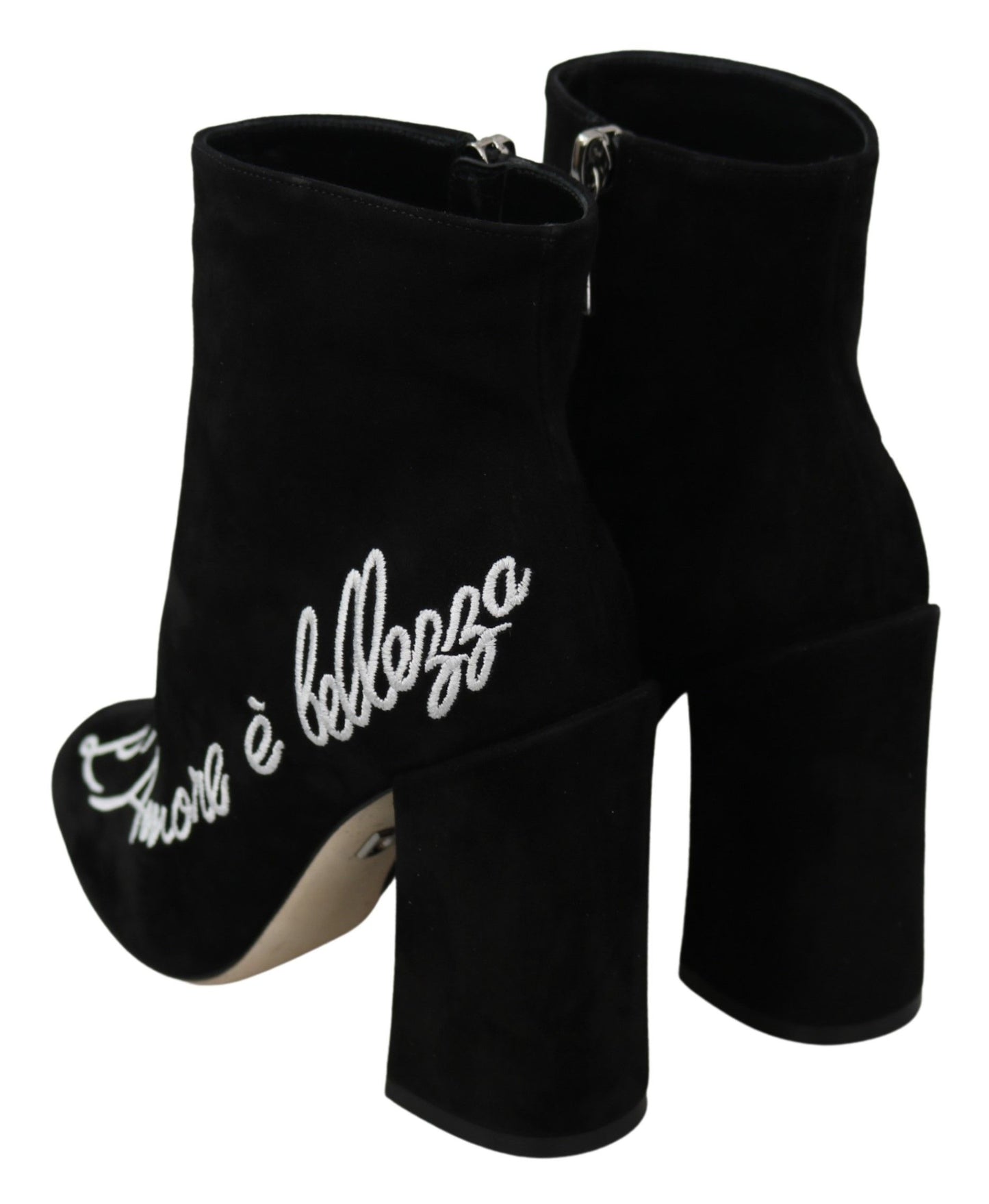 Bottines en daim noir L'Amore E'Bellezza de Dolce & Gabbana