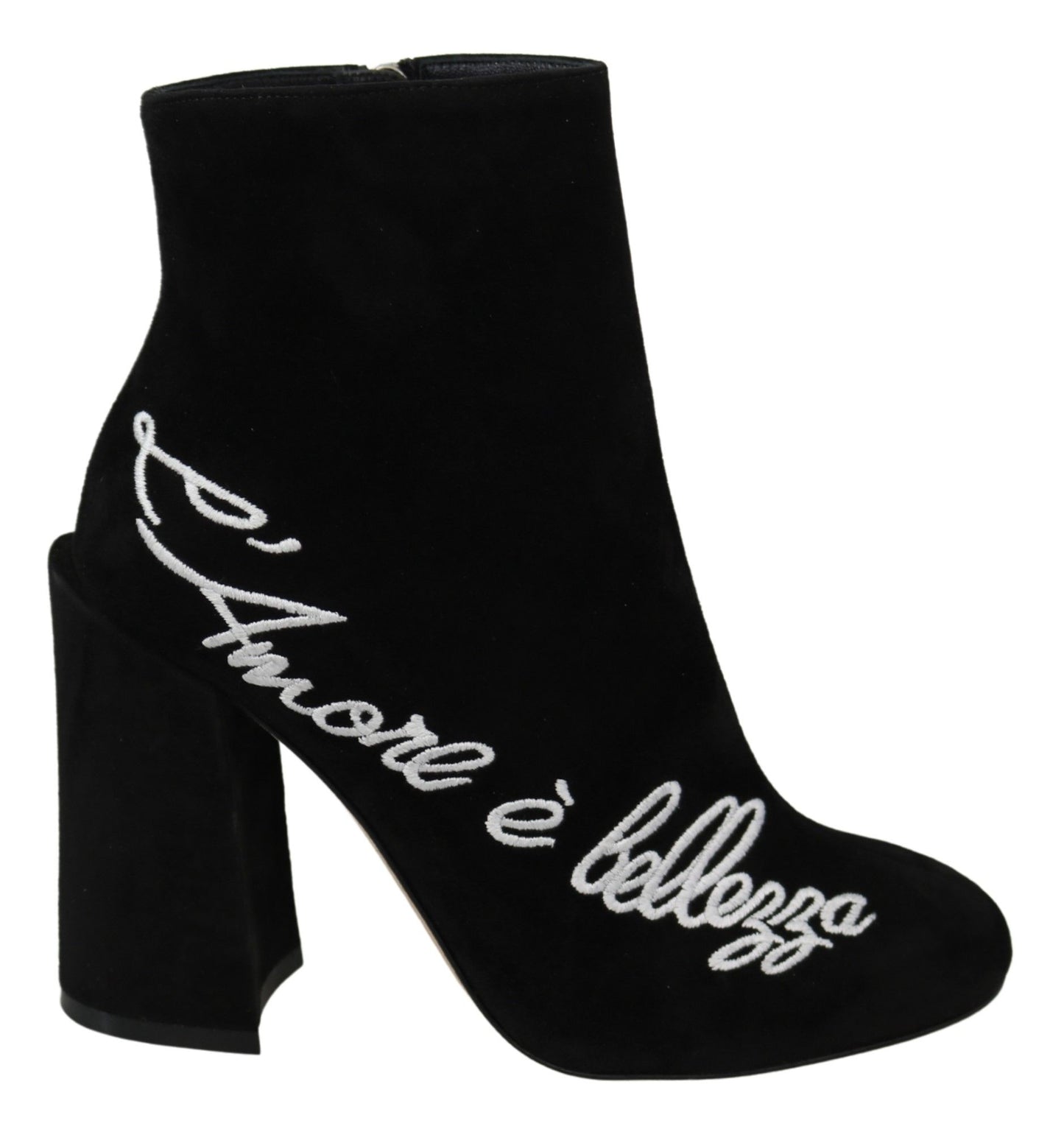 Bottines en daim noir L'Amore E'Bellezza de Dolce & Gabbana