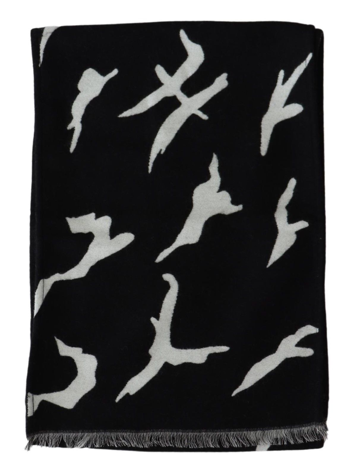 Givenchy Zwart Wit Wollen Unisex Winter Warme Sjaal Omslagdoek