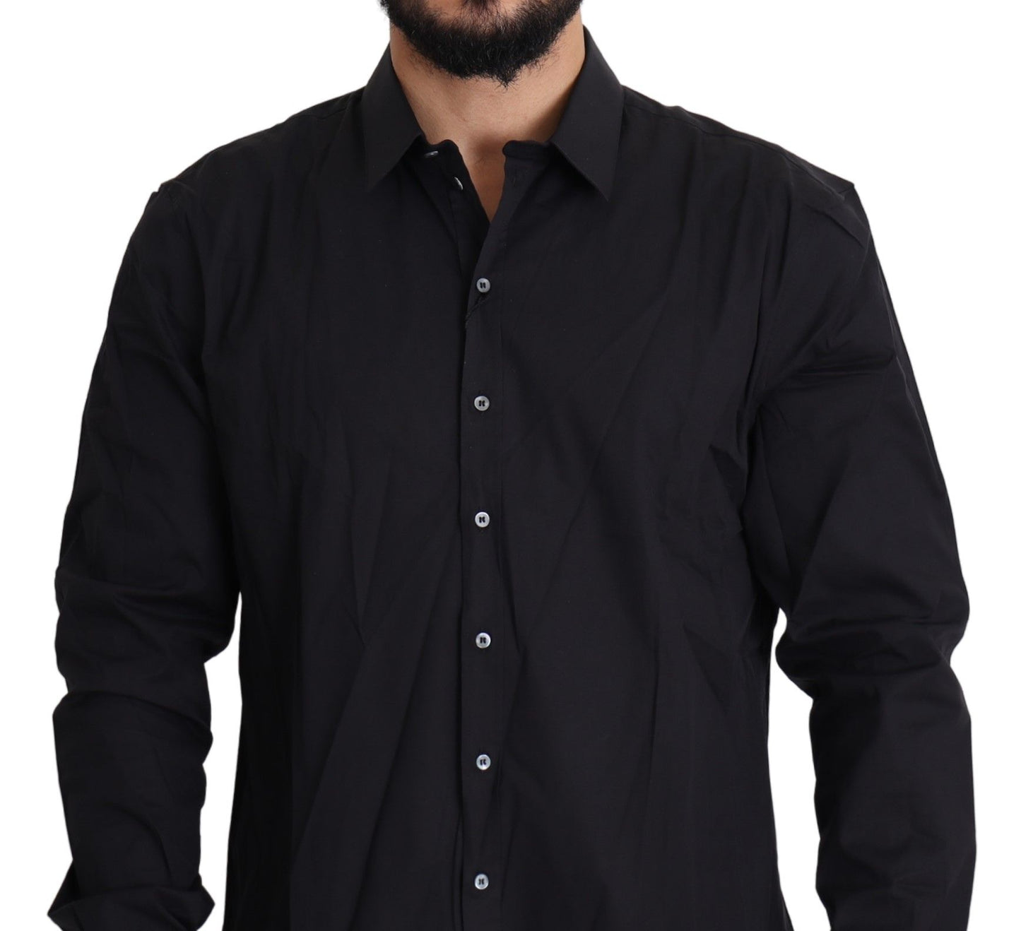 Dolce & Gabbana Zwarte Katoenen Stretch Jurk SICILIA Shirt