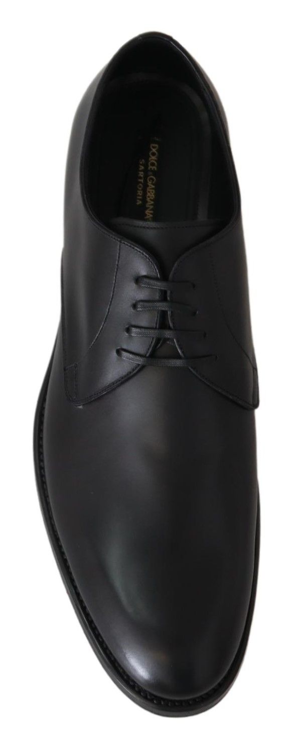 Dolce & Gabbana Zwarte Lederen SARTORIA Handgemaakte Schoenen