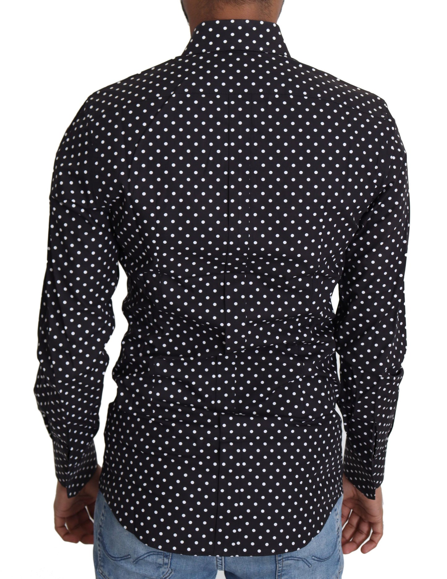 Chemise décontractée à pois noirs et blancs Dolce & Gabbana