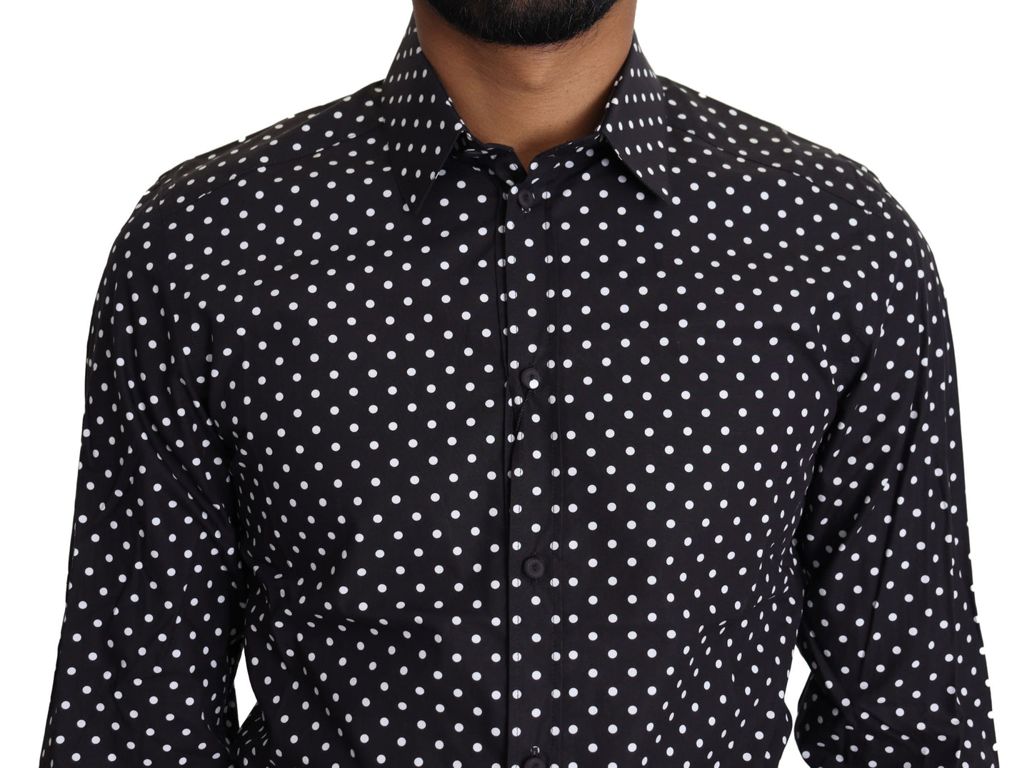 Chemise décontractée à pois noirs et blancs Dolce & Gabbana