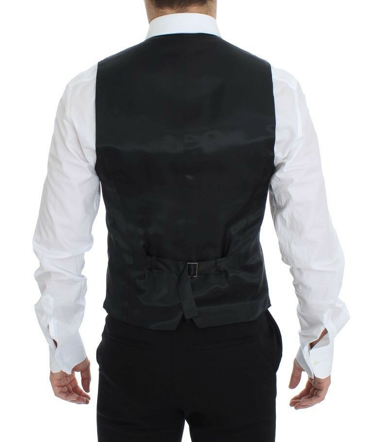 Gilet-veste en laine extensible grise Dolce & Gabbana