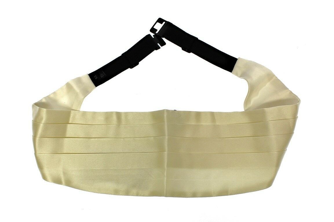 Dolce & Gabbana Witte Taille Zijden Cummerbund Riem