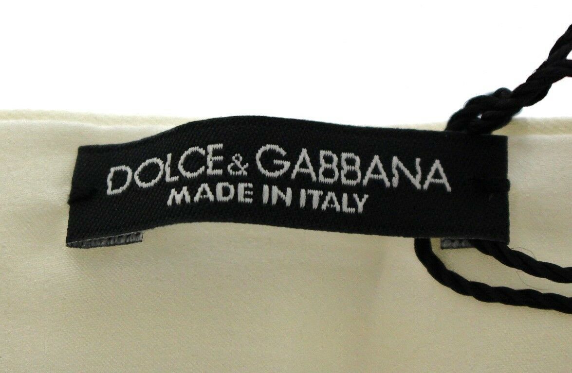Ceinture cummerbund en soie blanche Dolce & Gabbana