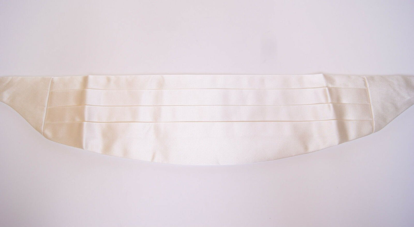 Dolce & Gabbana Witte Taille Smoking Riem Cummerbund