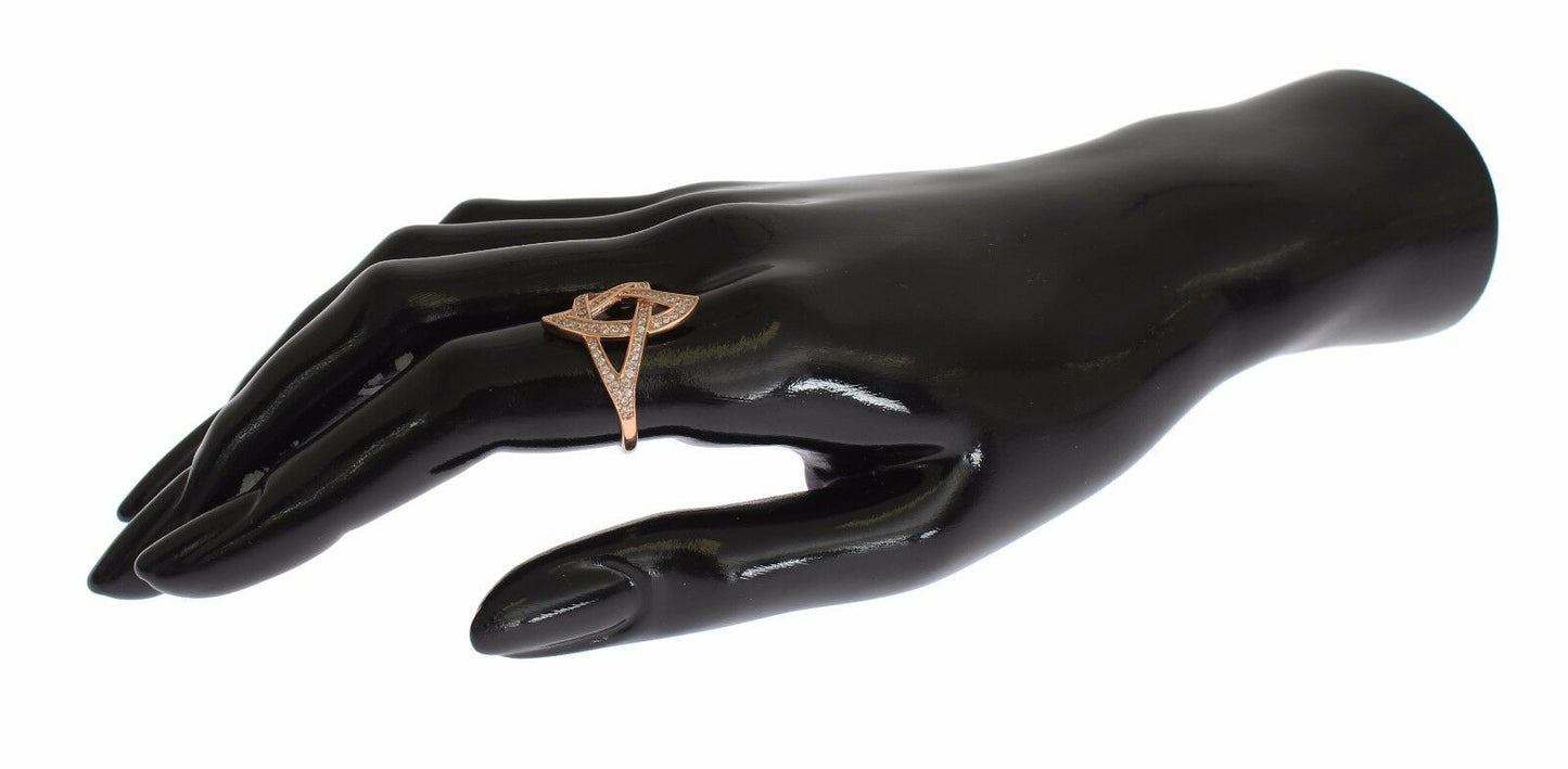 Nialaya Dames Ring met Heldere CZ Goud 925 Zilver