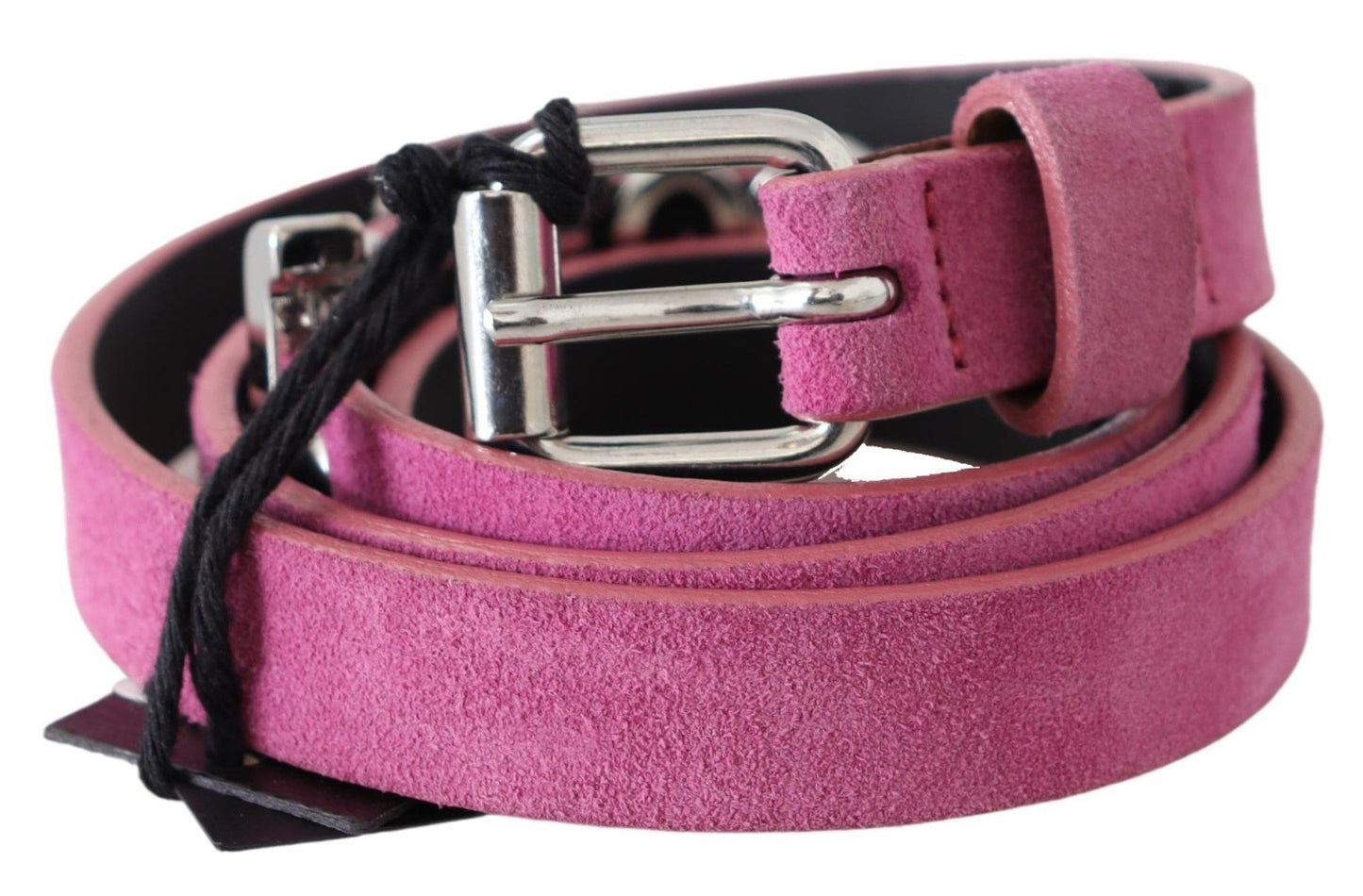 Just Cavalli roze zilveren chromen metalen gesp tailleriem