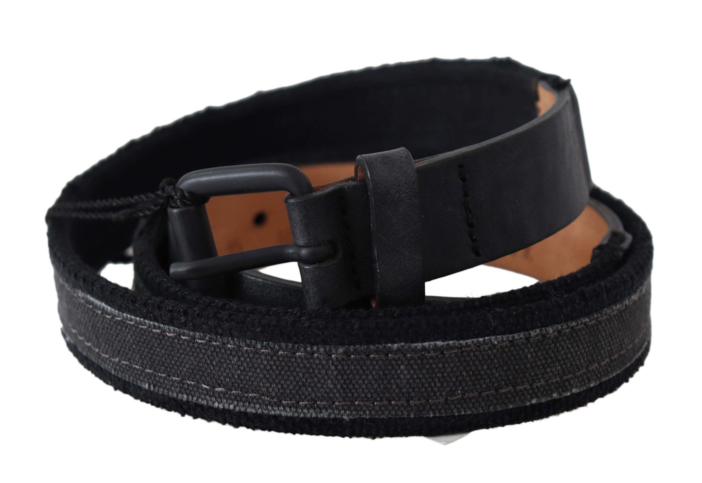 Ermanno Scervino Taille à boucle avec logo en cuir noir