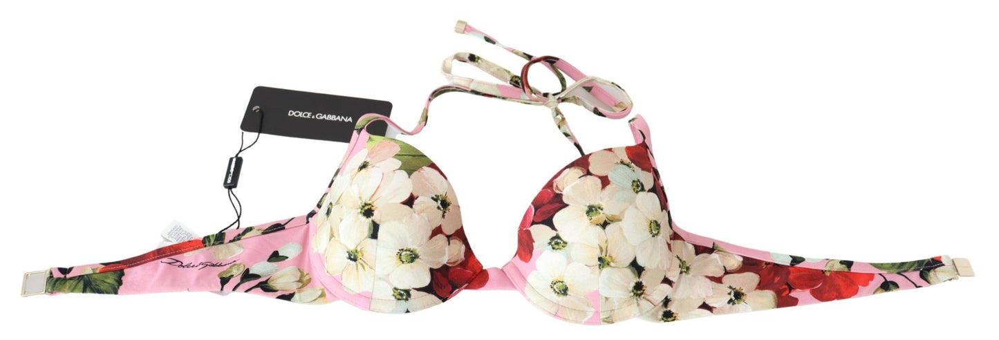 Dolce & Gabbana meerkleurig bloemenpatroon zwempak strandkleding bikini tops